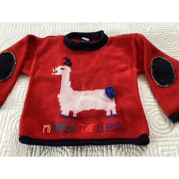 GF Collection Boys/Girls Sweater Made in Peru Size 4 Lama - Picture 9 of 10